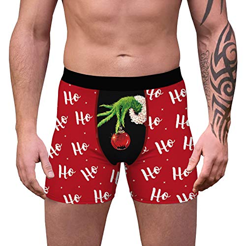 Men's Funny Christmas Underwear Gifts Breathable Boxer Briefs3