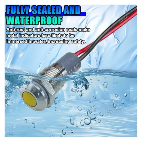 Lámpara LED indicadora de señal 8mm ZIMISI para auto 12V miniatura 6