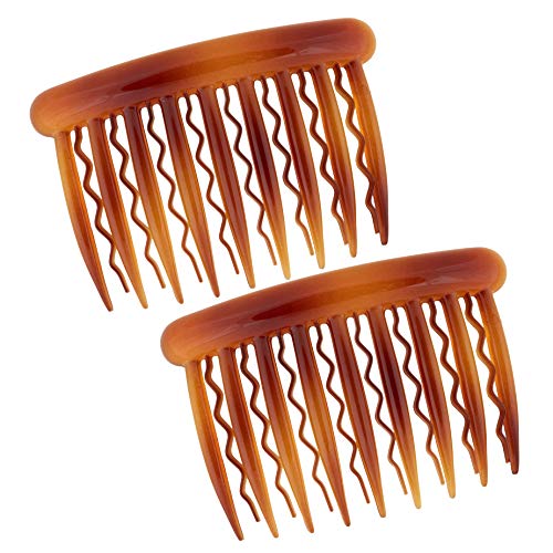 Charles J. Wahba - Side Combs for Thin Hair (Paired) - (Tortoise Color) - Made in France