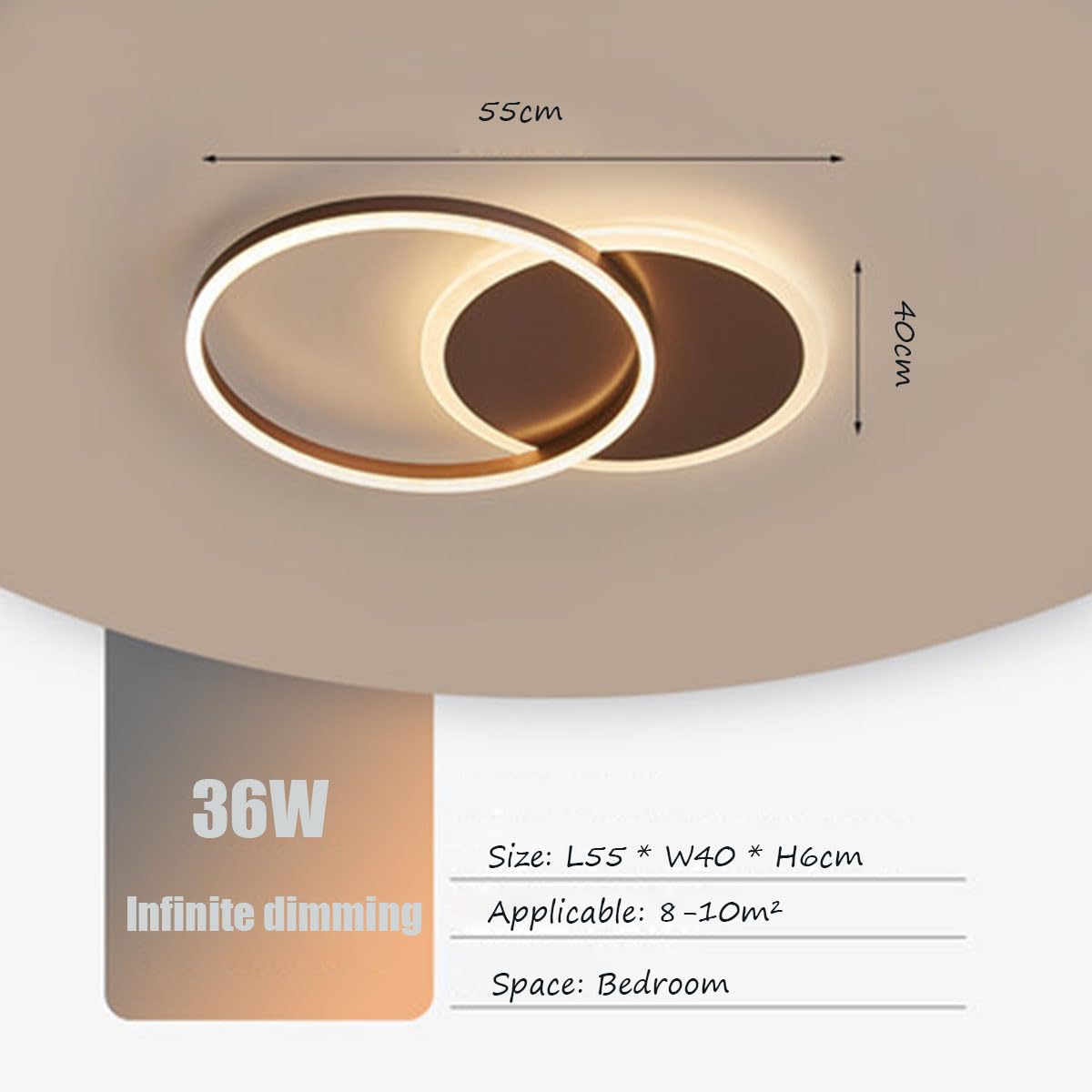 Bellastein Moderne LED Ronde Eettafel Kroonluchter 4-Ring LED Dimbaar Met Afstandsbediening Plafondverlichting Kroonluchter Hoogte Verstelbare Hanglamp (Bruin, L80cm (25 30 40 50cm Bellastein Moderne LED Ronde Eettafel Kroonluchter 4-Ring LED Dimbaar Met Afstandsbediening Plafondverlichting Kroonluchter Hoogte Verstelbare Hanglamp (Bruin, L80cm (25 30 40 50cm
