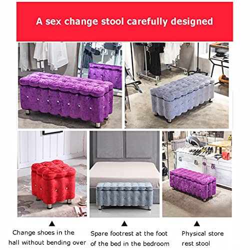 Style nordique banc de rangement ottoman dore haut de gamme