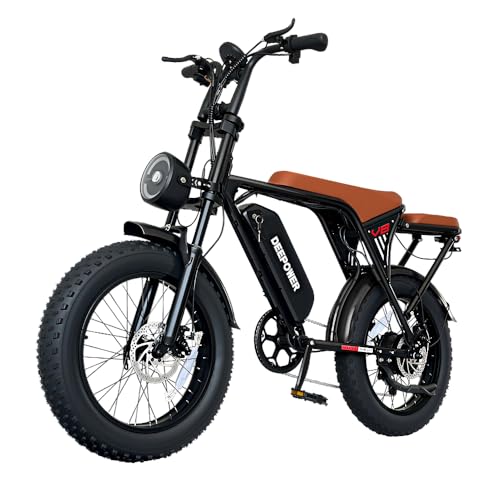 DEEPOWER Bicicletta Elettrica, 20" Bicicletta Elettrica per Adulti, Batteria 48