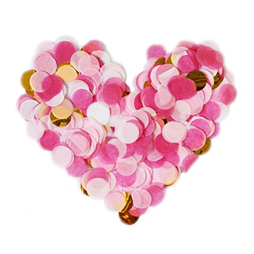 Table Confetti 30G Dots Confetti 1 Inch Tissue Paper Round Party Confetti For Bachelor Graduation Party Or Filling Balloons (Pink) #TOP1