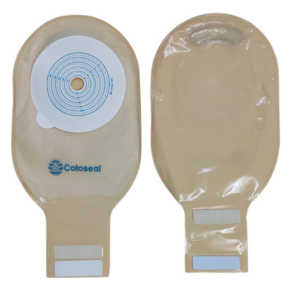 Coloseal 10270 One Piece Open Colostomy Bag, Ostomy Bag, Drainable Bag & Pouches, Opaque, Skin-Colour, Carbon Filter, 70mm (Pack of 2) 3