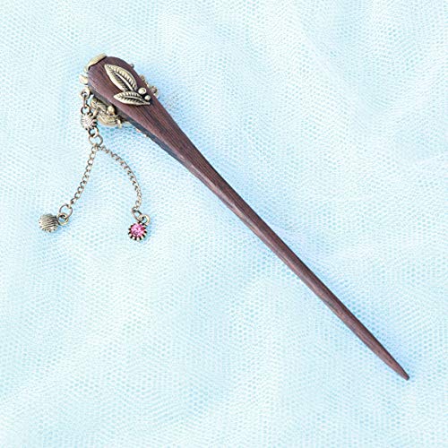 PIXNOR Bastões de Cabelo Vintage Com Pauzinhos de Cabelo de Madeira Borla para Pãezinhos. Grampo de