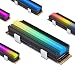 EZDIY-FAB Enfriador SSD ARGB SATA NVMe NGFF M.2 Disipador térmico para SSD 2280 M.2, con almohadilla térmica (SSD no incluido)