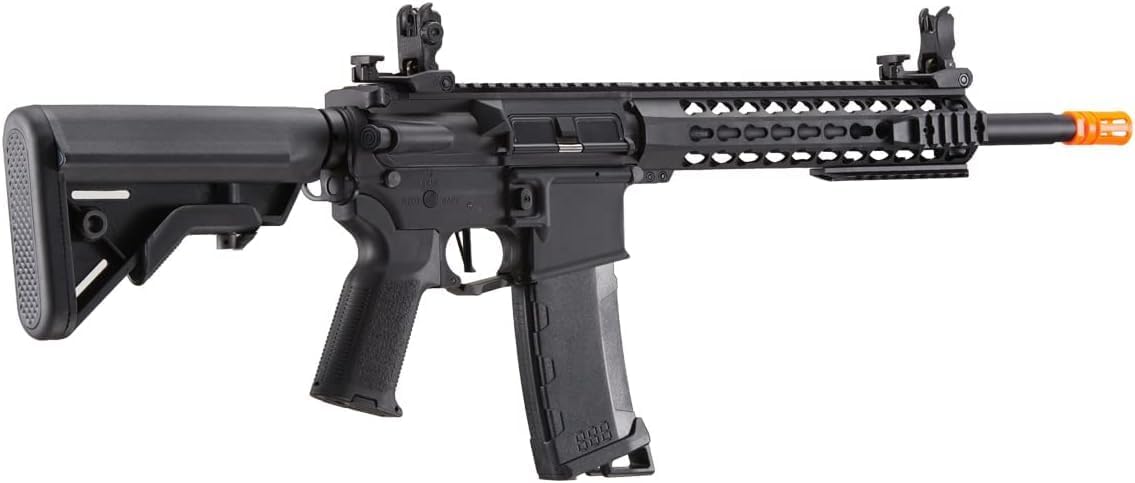 Lancer Tactical Gen 3 Programmable Trigger 10'' Keymod Lightweight Durable Polymer M4 Airsoft AEG with Lipo Battery & Charger (ETU & MOSFET Included)