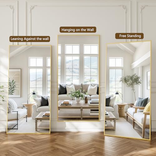 Image of Koonmi 78 inchx35 inch Floor Mirror Full Length, Large Gold Mirror