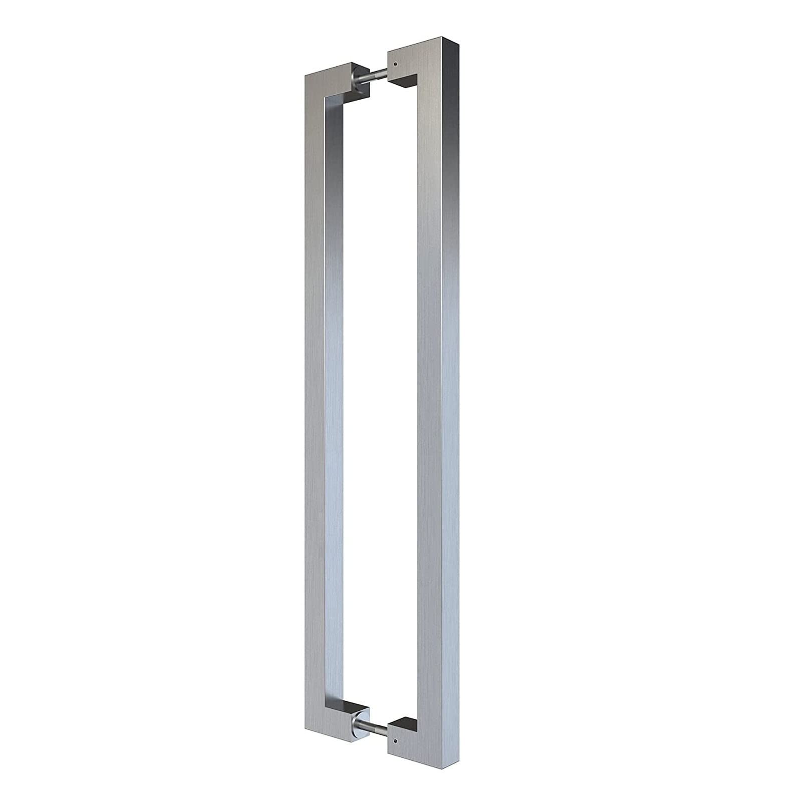 Modern Glass Door Handle,Large Door Handle For Sliding Door/Door,304 Stainless Steel Push Pull Modern Door Handle,Square Rectangular Handles /40Cm),Silver-L:43.8Cm(17.2In,Silver-L:43.8cm(17.2in)/40cm