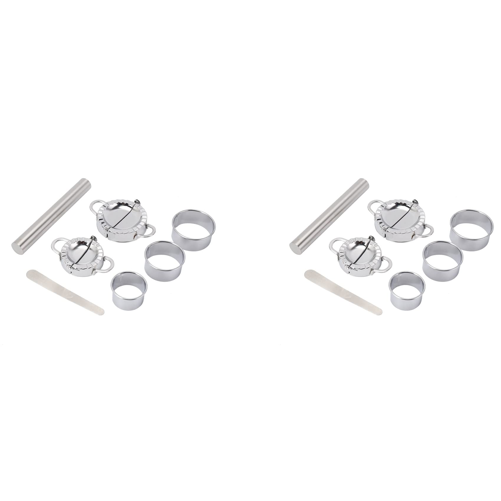 Hndhbfgrt 14 Pack Stainless Steel Easy Pie Ravioli Empanadas Press Mold,Pierogi Cutter Wrappers Pastry Making Tools