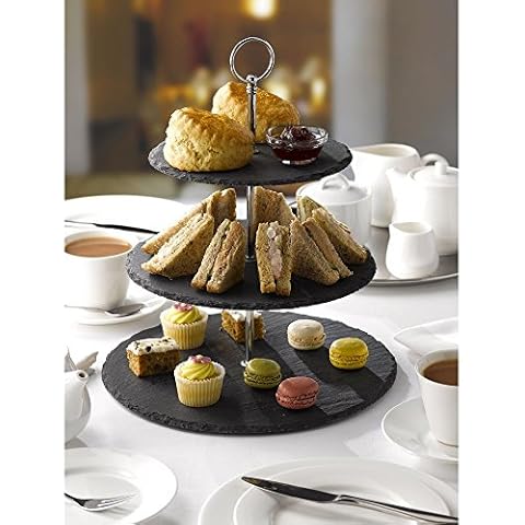ARIANA HOMEWARE 3 Tier Slate Cake Stand Cover