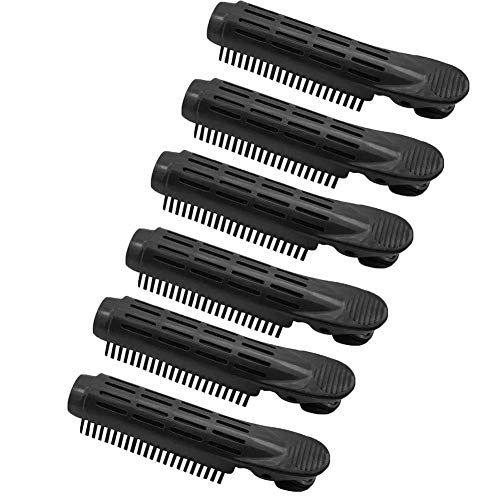 SOOKU 6PCS Hair Root Clip, Naturally Fluffy Hairstyling Clip Styling Tool, Volumizing DIY Hair Clamps Rollers for Salon Hairdressing (Black)