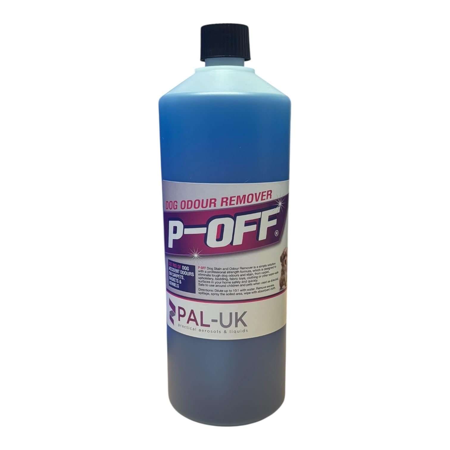 500ml Bottle P-OFF Dog Urine Neutraliser - Fresh Linen | Enzymatic Pet Odour Eliminator for Dog Urine | Safe for Pets and Children