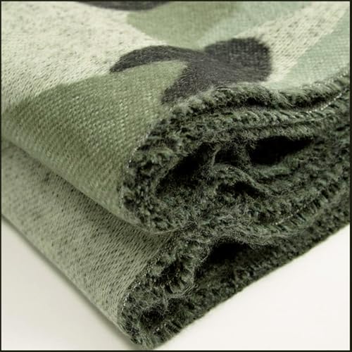 Oversize Unisex Heavy Weight Wool Feeling Black Army Green Olive Sage Camouflage Poncho Cape Travel Blanket Winter Shawl Scarf 29" wide x 82" long4