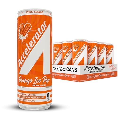 Accelerator Energy Drink, Variety Pack 12oz can (12 pack), Zero Sugar, Sustained Energy from 100% Natural Caffeine (200mg from Green Coffee Bean & Green Tea extract)