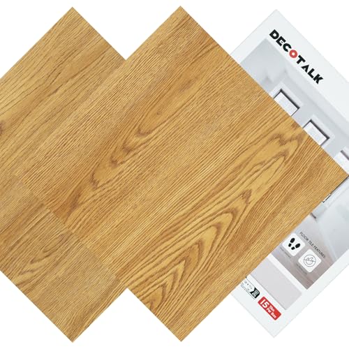 Dalles de sol en vinyle étanches Decotalk pour rénover un sol de salle de bain