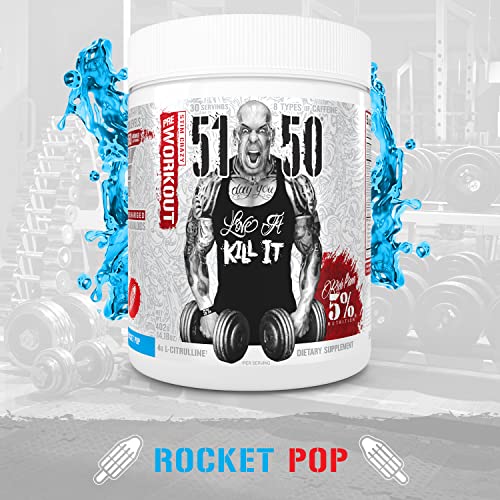 Image of 5% Nutrition 5150 High Stim Pre Workout Powder (Rocket Pop) | Extreme Energy, Focus, Pumps, Endurance | 400mg Caffeine, Citrulline, Beta Alanine, N-Acetyl L-Tyrosine, Alpha GPC, Huperzine