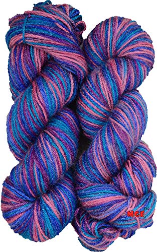 Image of M.G Rangoli Lavender (500 gm) Wool Hank Hand Knitting Wool /Art Craft Soft Fingering Crochet Hook Yarn, Needle Knitting Yarn Thread Dyed