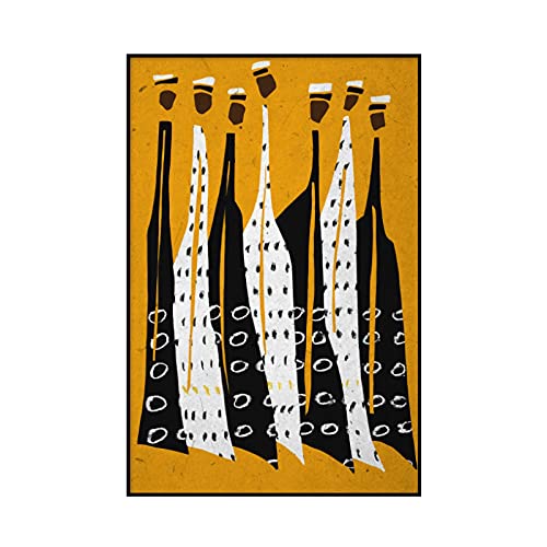 Toile art abstrait africain femme pour habiller un grand mur vide