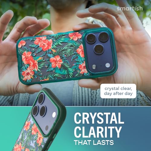 Image of Smartish iPhone 17 Pro MagSafe Clear Case - Gripmunk Magnetic Slim Case [Lightweight + Protective] Anti-Yellowing Thin Grip Clear Cover for Apple iPhone 17 Pro - Tropical
