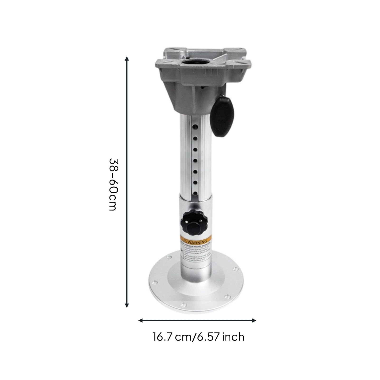 Sedile Barca Unità Seduta Sedia Nautica, Base Di Sollevamento Manuale Del Sedile 38-60 Cm Senza Piastra Scorrevole