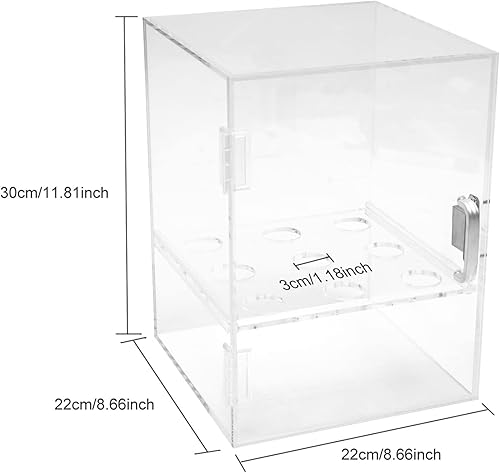 Miniatura 7 de LYNICESHOP Soporte para cono de helado de 9 agujeros, vitrina de acrílico transparente, soporte de cono de helado transparente, soporte de