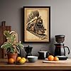 Golden Steam Engine Vintage Framed Wall Art Print A2 (59.4×42cm) Black, Wall Decor for Living Room, Bedroom, Office & Home, Ready to Hang, Art Gift #2