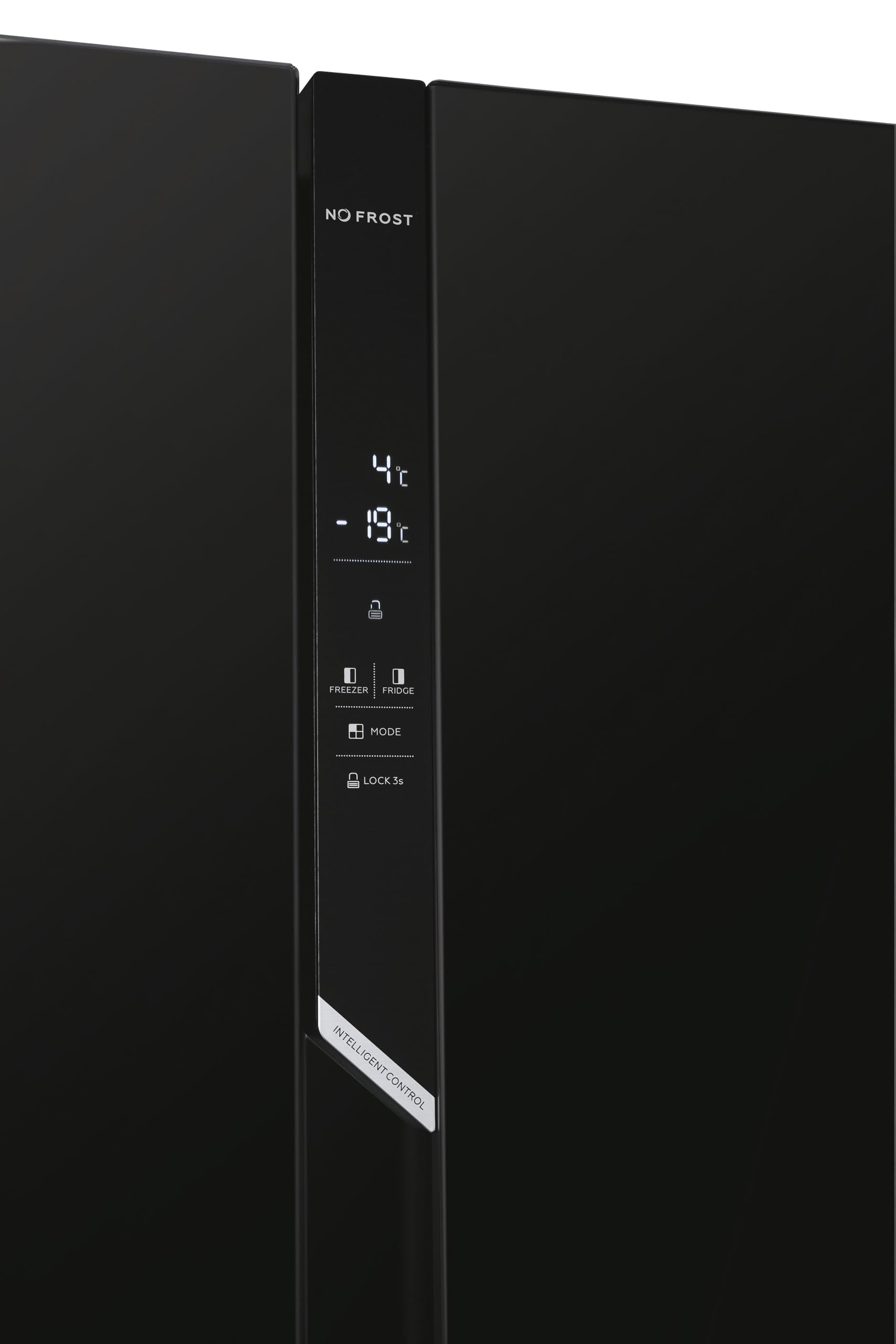 CANDY Frigorifero Side by Side No Frost 521L, Classe E, Display Touch, Super Freezing, Ripiani in Vetro, 177x91x67 cm (AxLxP) Nero - CHSBSO-6174B