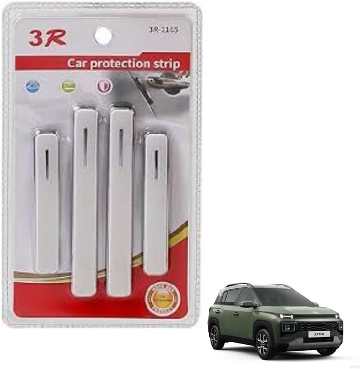 Autokaar Car Door Edge Guard Scratch Protector Moulding White Design3R