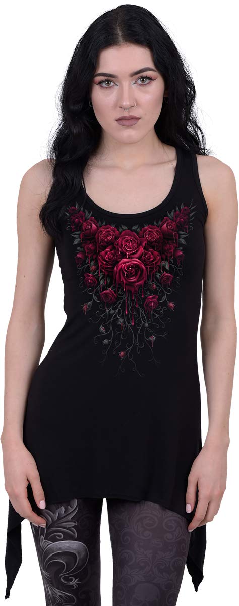 Spiral Blood Rose Mujer Top Negro Regular