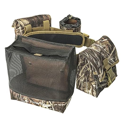 THWTGH Dove Belt Hunting Bag with Game Pouch, Camo Bird Pouch, Water Bottle Carrier, Adjustable & Breathable Game Belt for Shooting, Hunting, and Dog Training