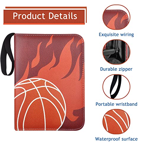 4 Pocket Trading Card Binder, 400 Pockets Card Binder With Removable Sleeves, Trading Album Display Holder Card Collector For Most Standard Size Cards With Pokémon Cards, Mtg And Other Tcg, Football Sports Card (Basketball) #TOP1