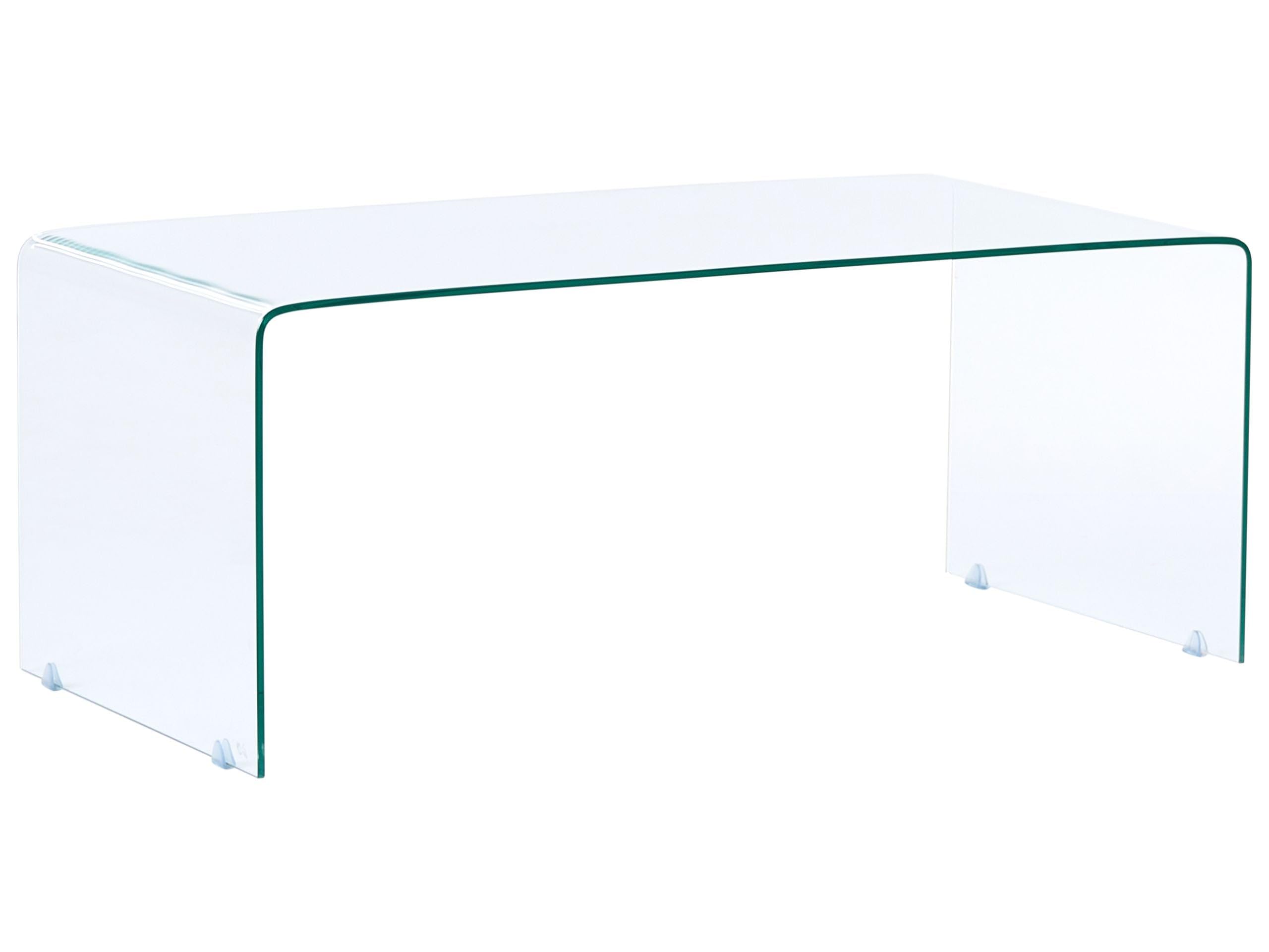 Kendall Couchtisch aus transparentem Glas – minimalistischer, skandinavischer Stil