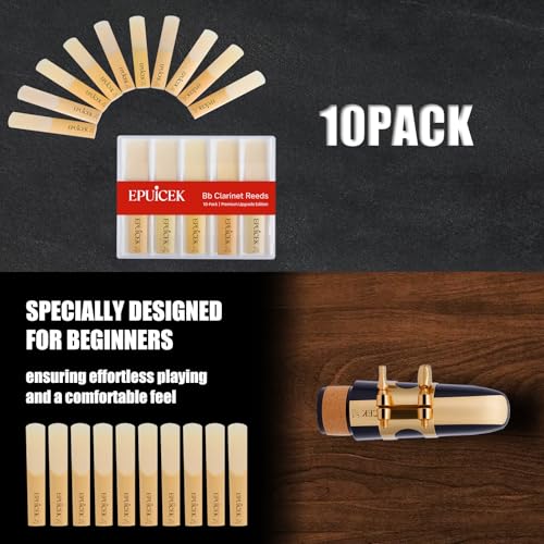 Image of Bb Clarinet Reeds, Strength 2.5 for Beginners, 10 Pack