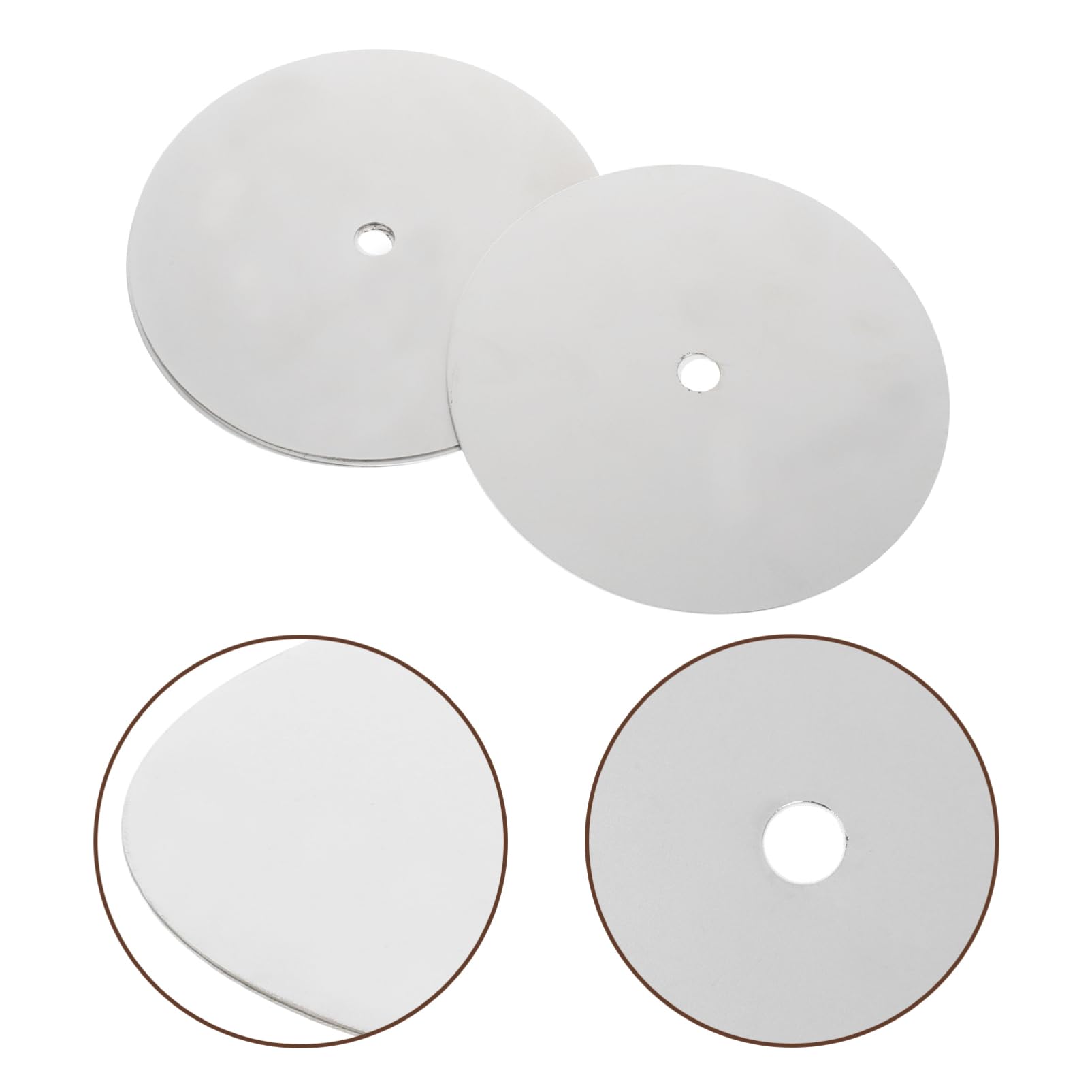 Discos de Pulido de Diamante 4 Piezas Grano 1000-2000 Plata | Abertura de 1/2 Pulgada, Acabado Suave y Uso Versátil, Aptos para Piedra y Gemas
