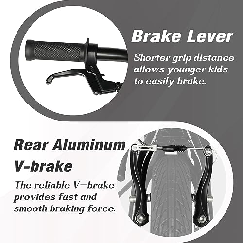 Image of 12 14 16 18 Inch Kids Bike BMX Style Bicycle with Training Wheels Coaster Brake for 2-10 Years Old Toddlers Boys Girls Multiple Colors