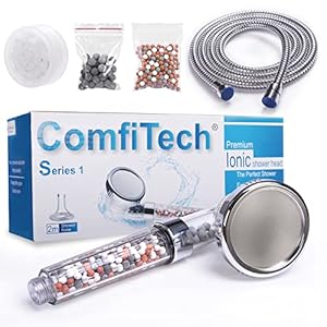 Shower Head, ComfiTech Shower Head and Hose 2M High Pressure , Filter Shower Head for Hard Water to Increase Pressure 3…