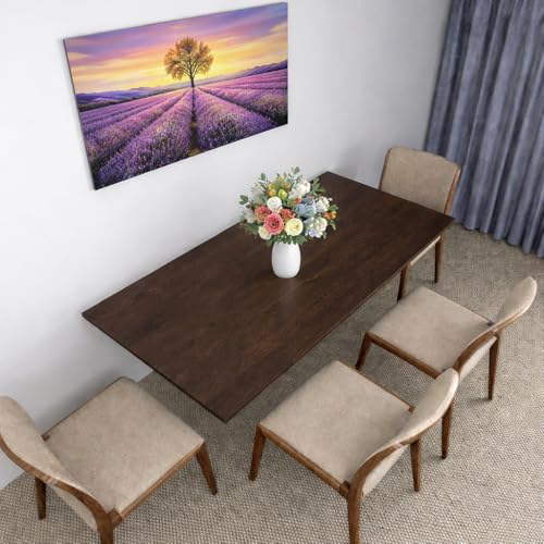 Image of INNOWIN Stunning Wall Mounted Foldable Dining Table 4-Seater | Engineered Wood | Dark Akacia Finish | Space Saving Design