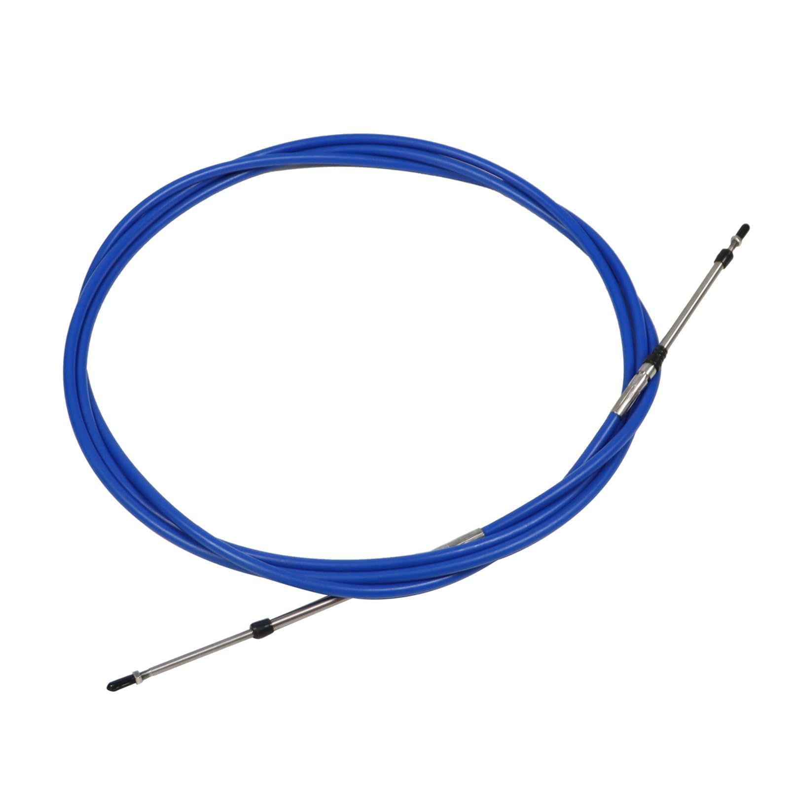 Cavo di controllo del cambio dell'acceleratore 33C blu, compatibile con scatola di controllo del motore fuoribordo marino (4 m/3,9 m, 2 pezzi)