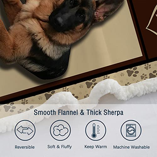 Bedmust German Shepard Throw Blanket Paw Blanket For Dogs Super Soft Cozy Pet Dog Blanket German Shorthair Pointer Blanket Gift For Dog Lover (80X60 Inches) #TOP3