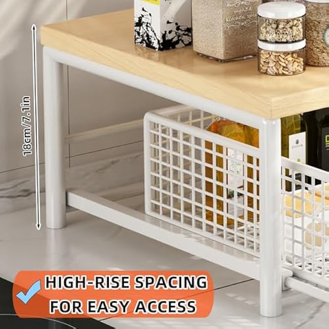 Kitchen Microwave Cart with Storage Basket,Small Microwave Stand for Kitchen, Office,Bedroom & Living Room, Freestanding Shelf with No Wheels,Easy Assembly,Espresso White Small-7PRVprXz