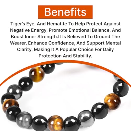 Image of Stone Bracelet for Men & Women | Natural Crystal for Wealth | Protection | Confidence & Success | Adjustable Healing Bracelet for Meditation | Reiki & Spiritual Energy
