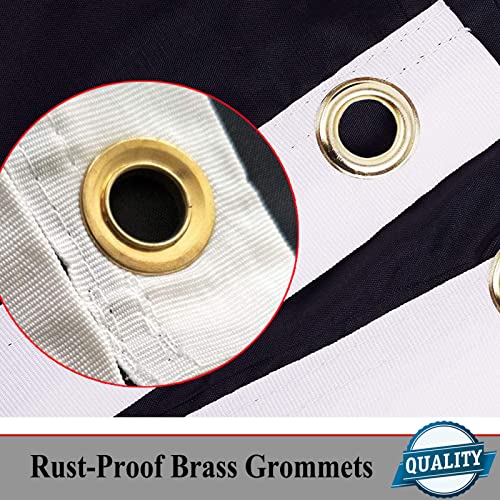 Pirate Jolly Roger Flag 3X5 Outdoor Embroidered-Jack Rackham Flags Heavy Duty 210D Nylon With Embroidered Skull Crossbones Swords 4 Stitches Hem For Outside Boat #TOP3