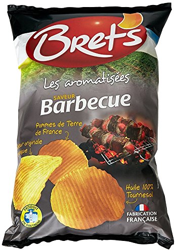 les colis noirs lcn Carton de 10 Sachet de Chips Saveur Barbecue Bret's - Sans Gluten Végétarien - 126