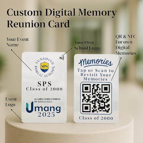 tinydabba Custom Alumni Meet Keepsake Card with NFC & QR Code by tinydabba - 2