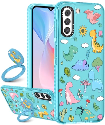 Coque Galaxy S22 Plus béquille 360 protectrice dinosaure