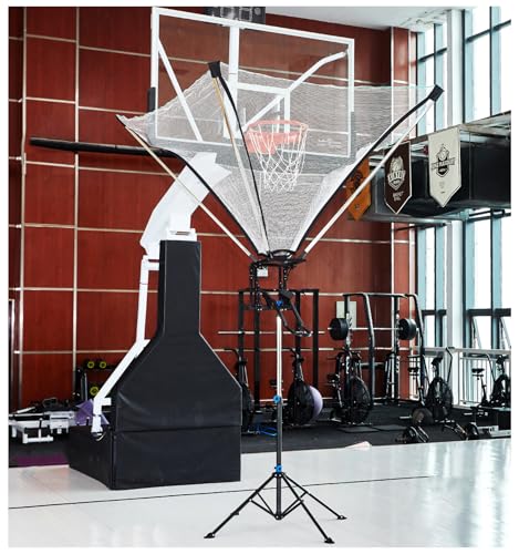 Basketball Rebounder with Rotating Track?Basketball Shot Trainer Rebounder with Net Return Systemfor Efficient Training, Suitable for Indoor & Outdoor Use, Easy Assembly & Convenient Storage