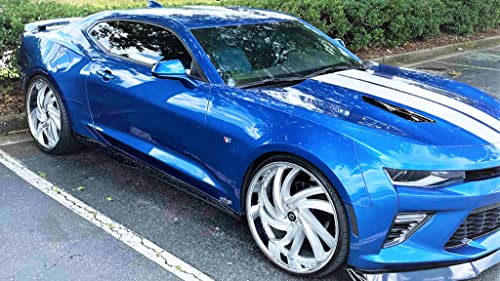 Lexani Turbine - Staggered 22 Inch Wheels (Set Of 4 Rims) - Silver With Ss Lip Finish - Fits Most Sedans, Coupes, And Suvs - Concave Wheels #TOP7