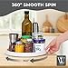 Pack of 4 10-inch Non-Skid Lazy Susan Cabinet Organizer Turntables - Durable Turn Table Organizers with Arc Thick Guardrail and Anti-Slip Perfect for Pantry, Kitchen, Bathroom, and Spice Storage