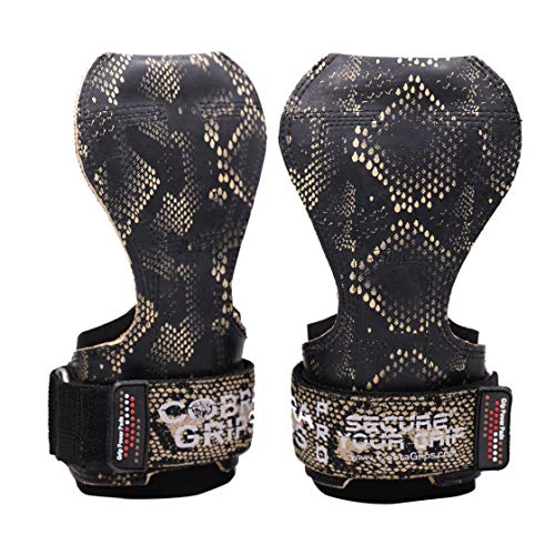 Image of Cobra Grips Weight Lifting Gloves with Adjustable Neoprene Padded Wrist Wraps - Heavy Duty Alternative to Power Lifting Hooks for Deadlifts